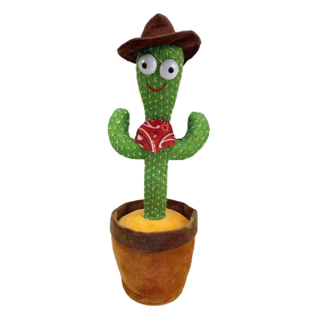 Dancing Cactus Toy - Talking Cactus - Tree Cactus Plush Toy for Children Kids Toddlers - Rechargeable Cactus Toys For Kids - With Box - With Cap