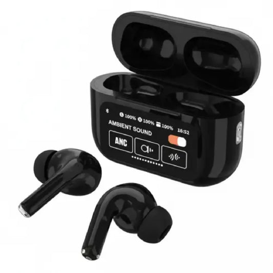 A9 Pro High Quality Sound ENC Noise Reduction Wireless AirPods With Smart Touch Screen Control Black