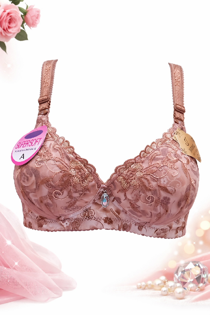 Premium Embroided Padded Bras Super Soft Perfect Daily Comfort