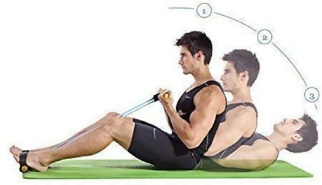 Foot Pedal Resistance Band Elastic Sit-Up Pull Rope Yoga Fitness Gym - Elastic Pull Ropes Tummy Trimmer - Random Color