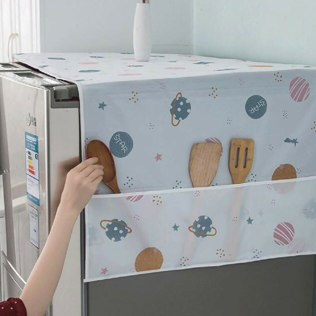 Anti-dust Waterproof Oil-proof Fridge Cover - Protective Refrigerator Top Cover - Random Design