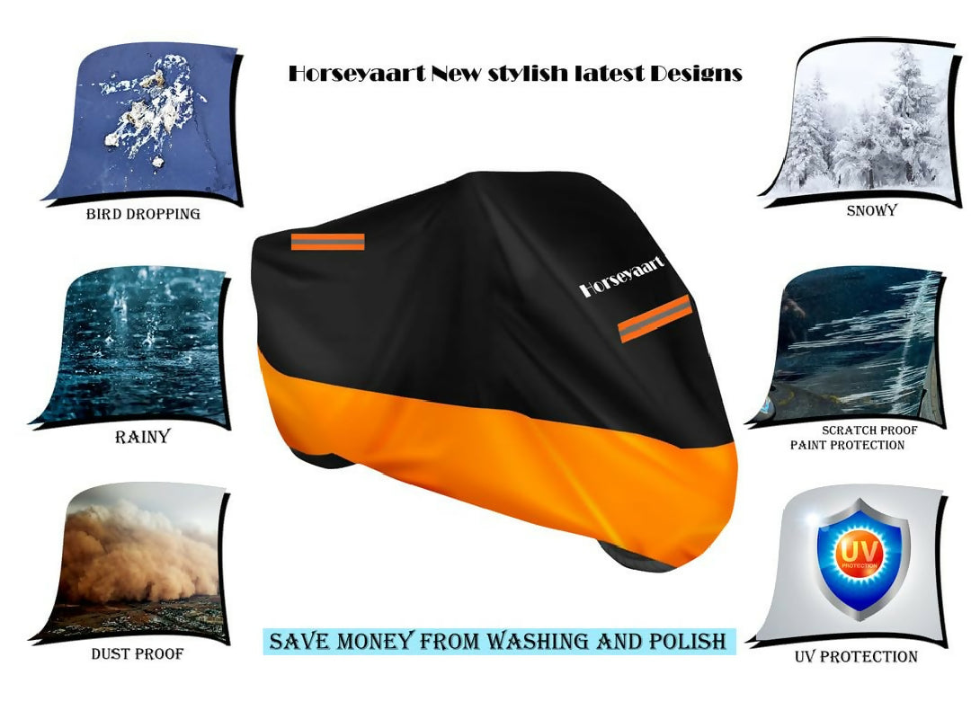 Bike Cover premium and original prashoot and 100 Water Proof YBR AND 150CC Full Size Bike Cover Anti Scratch Waterproof and Dust Proof Top Parking Cover with free storage bag