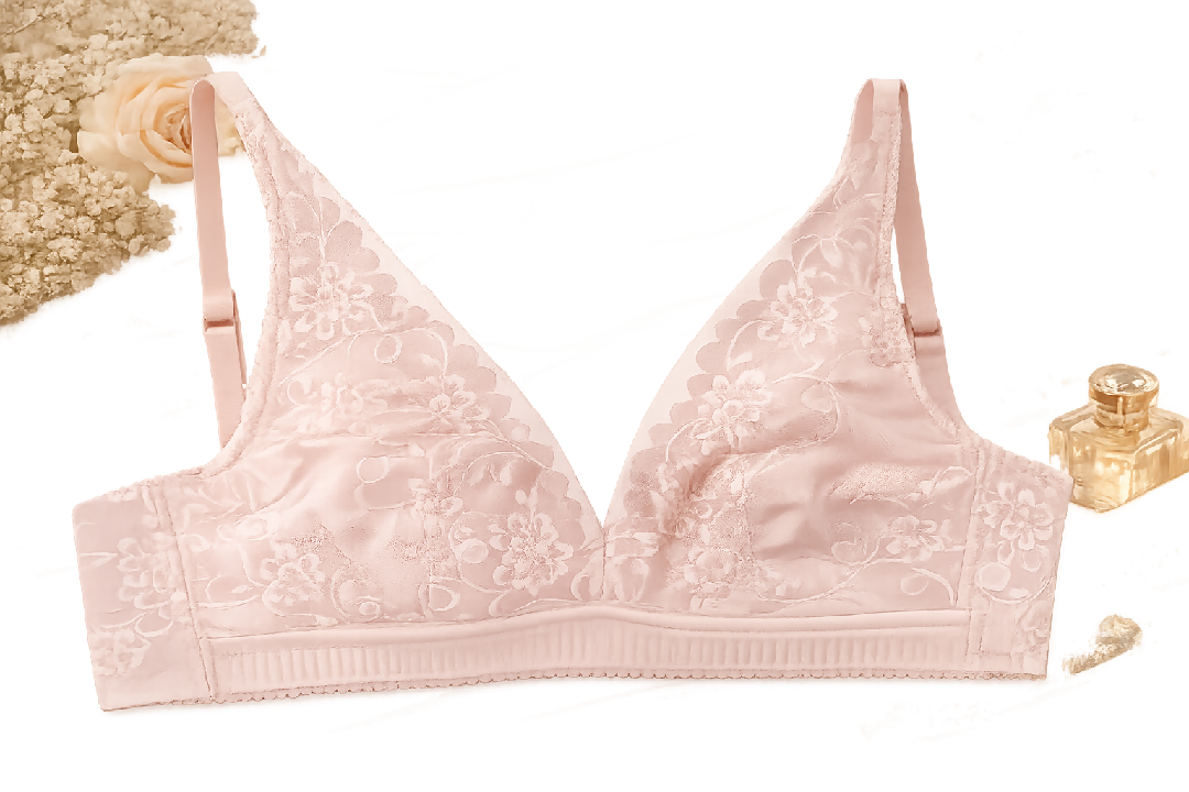 Posheeda Premium Floral Comfort Bra Full Coverage Wireless Everyday Support Bra
