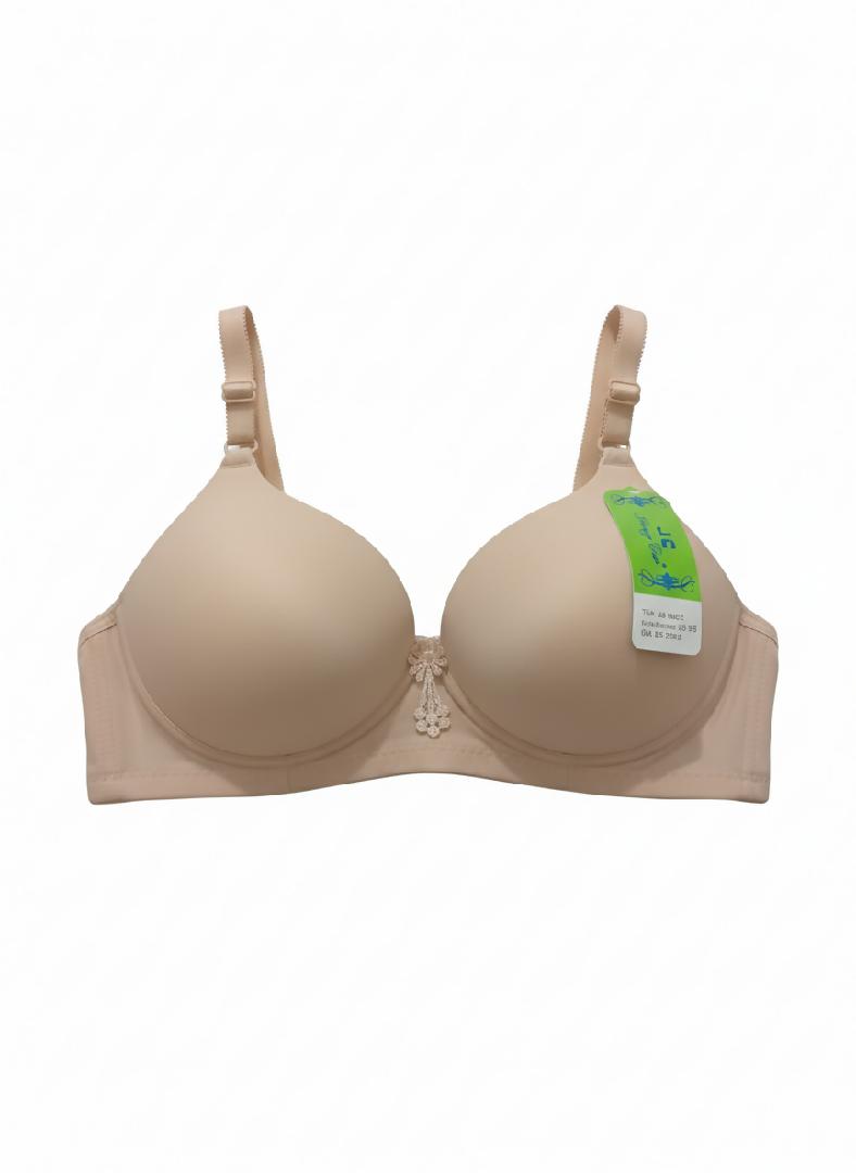 Jersey Sequins Padded Bra - Stylish Comfortable Lightweight Everyday Wear - Size 34 - Random Color