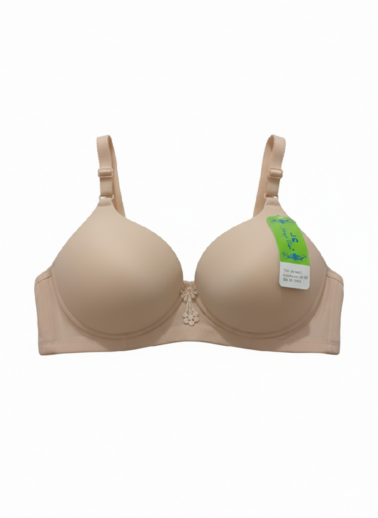 Jersey Sequins Padded Bra - Stylish Comfortable Lightweight Everyday Wear - Size 34 - Random Color