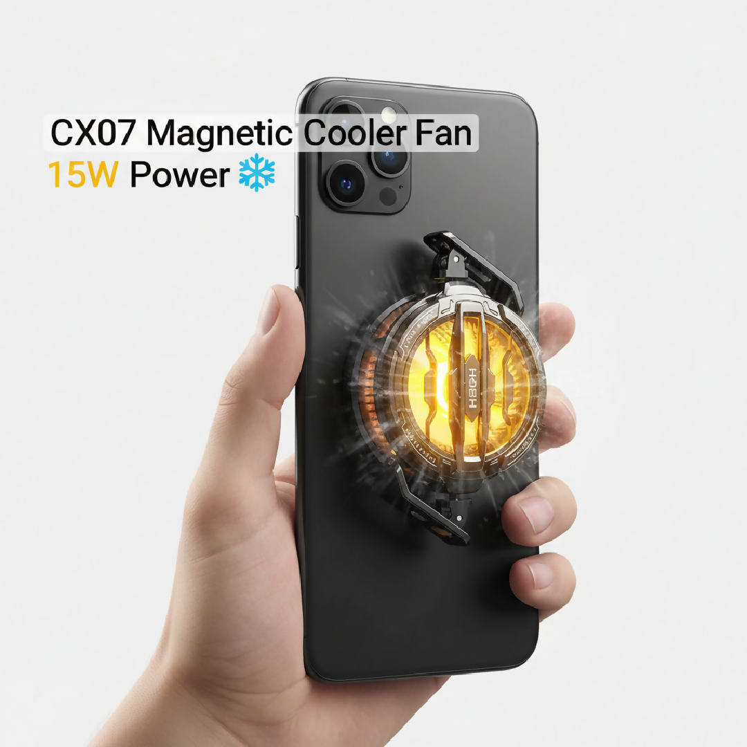 CX07 Magnetic Cooling Fan 15W Instant Cooling for Smartphones