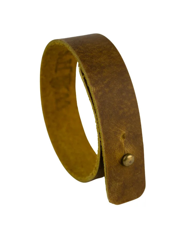 Pristine Green Yellow Pull-up Leather Bracelet (Unisex)