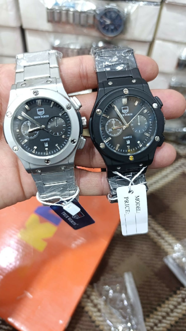 TCARTO Premium Black Skeleton Watch