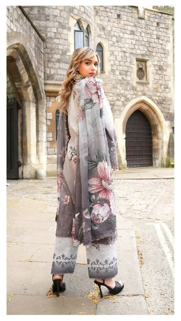 Printkari 3 Piece Unstitched Embroidered