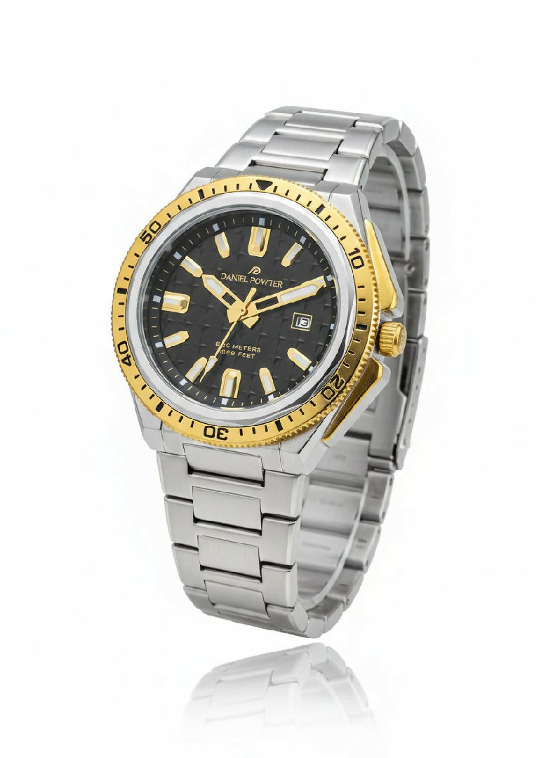 DANIEL POWTER MEN SILVER GOLDEN WATCH