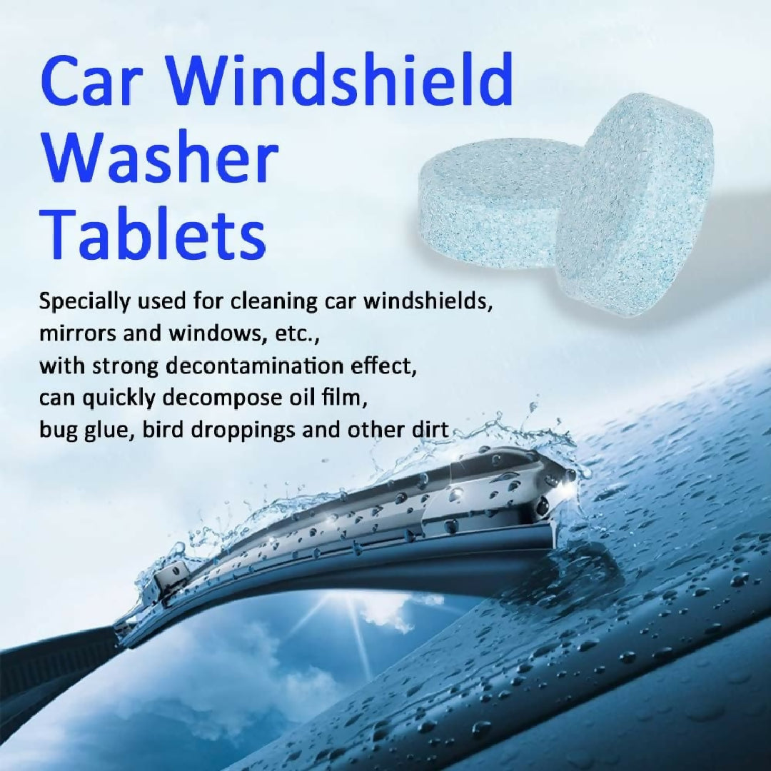 Car Windshield Washer Fluid Concentrate Tablets Solid Effervescent Wiper Cleaning Tablets 20 Tablets