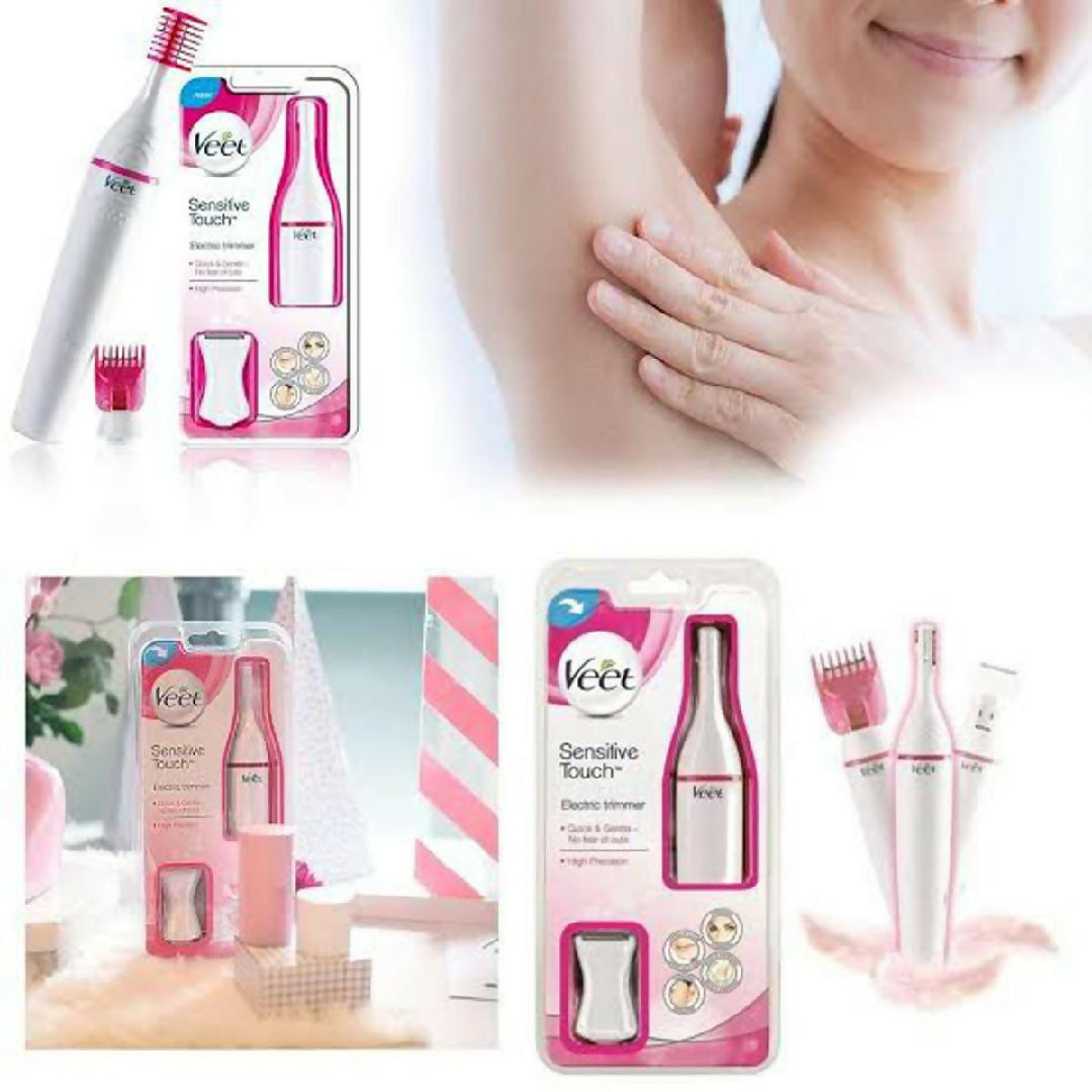 Veet Sensitive Precision Electric Beauty Styler - Trimmer - Waterproof Grooming Kit for Face Eyebrows Underarms and Bikini Line with Interchangeable Heads and Styling Combs