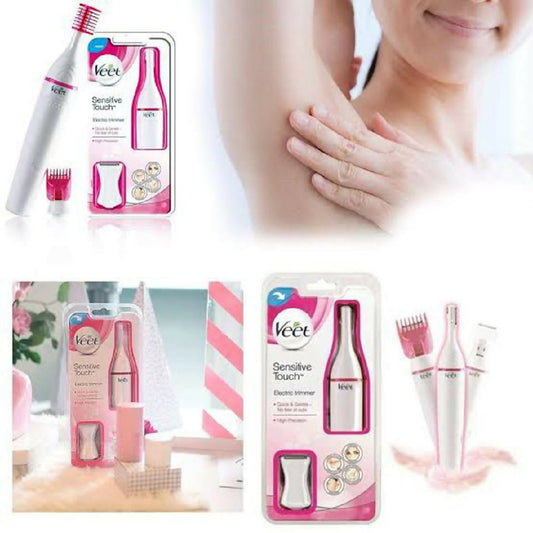 Veet Sensitive Precision Electric Beauty Styler - Trimmer - Waterproof Grooming Kit for Face Eyebrows Underarms and Bikini Line with Interchangeable Heads and Styling Combs