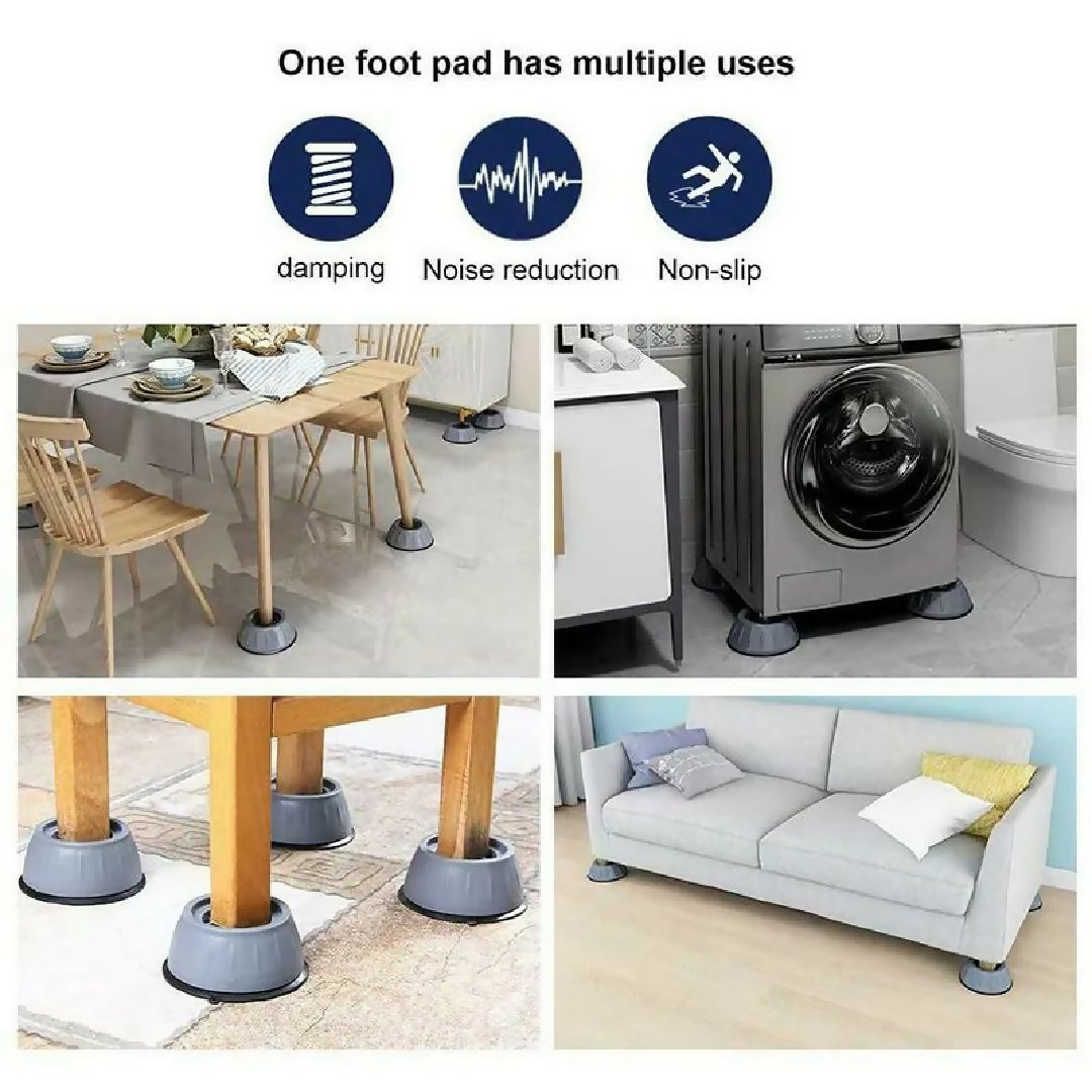 4Pcs Washer Foot Pad Anti Vibration Pads Washing Machine Holder Dryer Shock Support Prevent Moving Non Slip Home Supplies