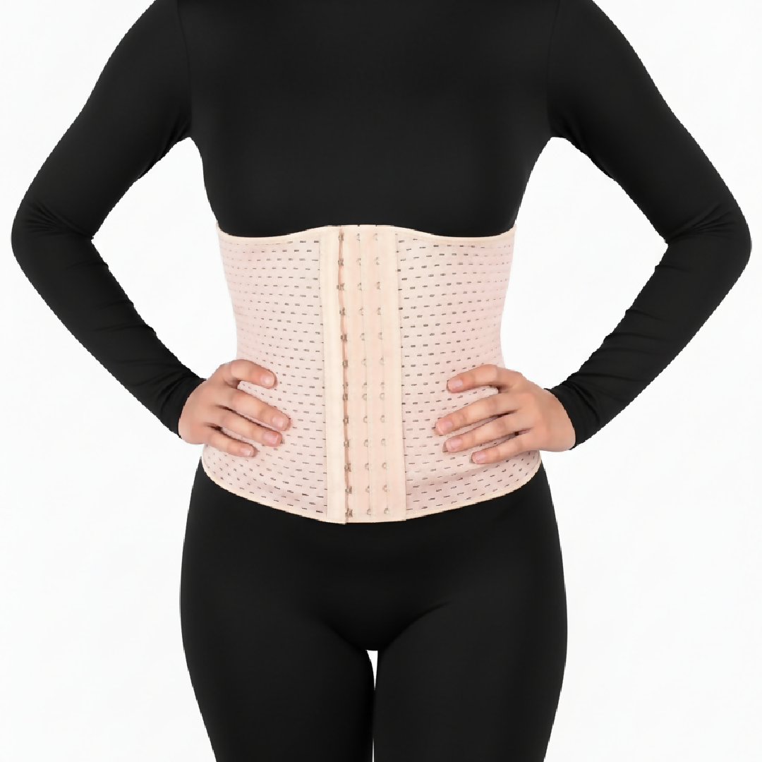 Women Jali Belly Belt Adjustable Body Shaper Tummy Slimming Belt with Hooks for Waist Training Posture Support