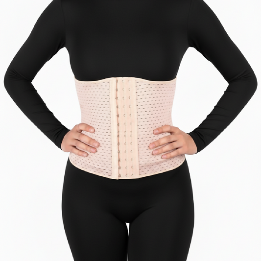 Women Jali Belly Belt Adjustable Body Shaper Tummy Slimming Belt with Hooks for Waist Training Posture Support