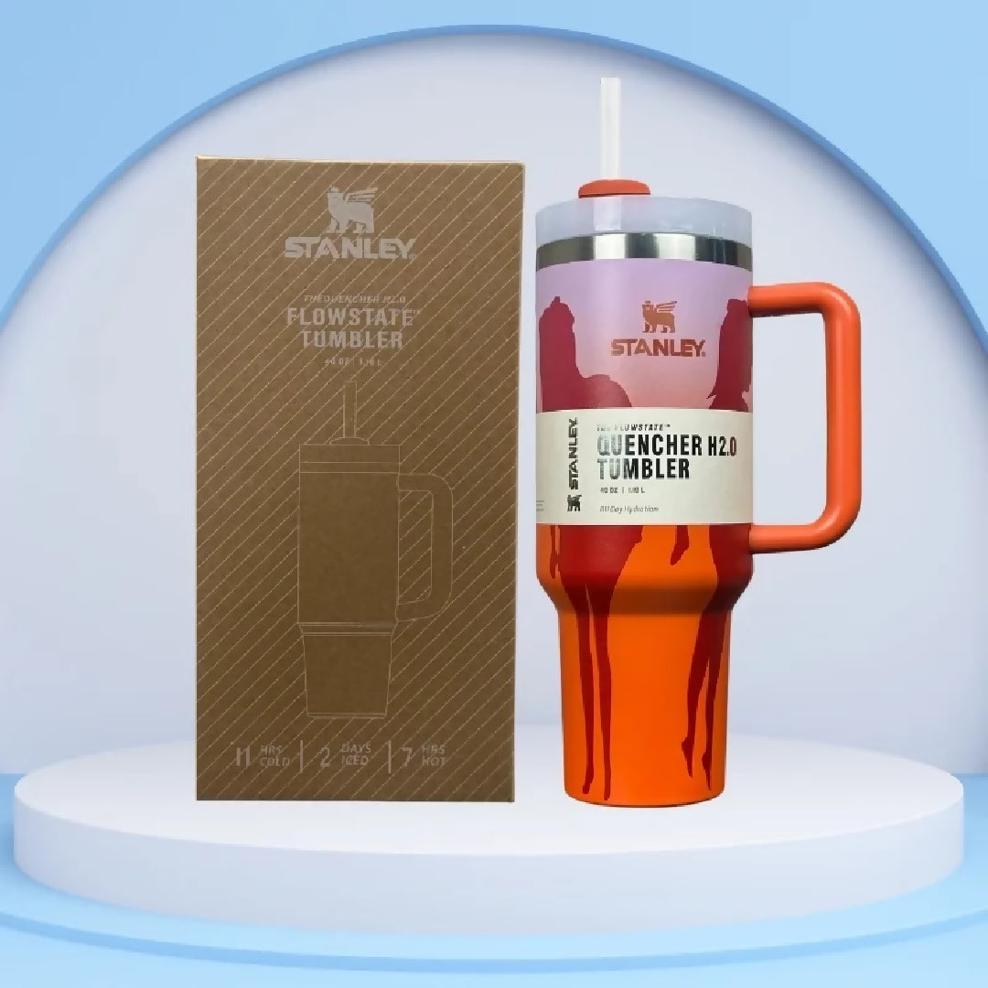 Orange Barbie Stanlay Tumbler H2-0 Tumbler 1-18L Limited Edition Double Wall Vacuum Insulated