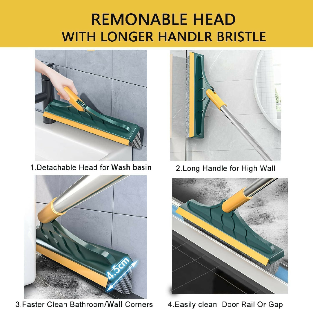 2 In 1 Multi Functional Rotating Floor Scrub Brush With Long Handle