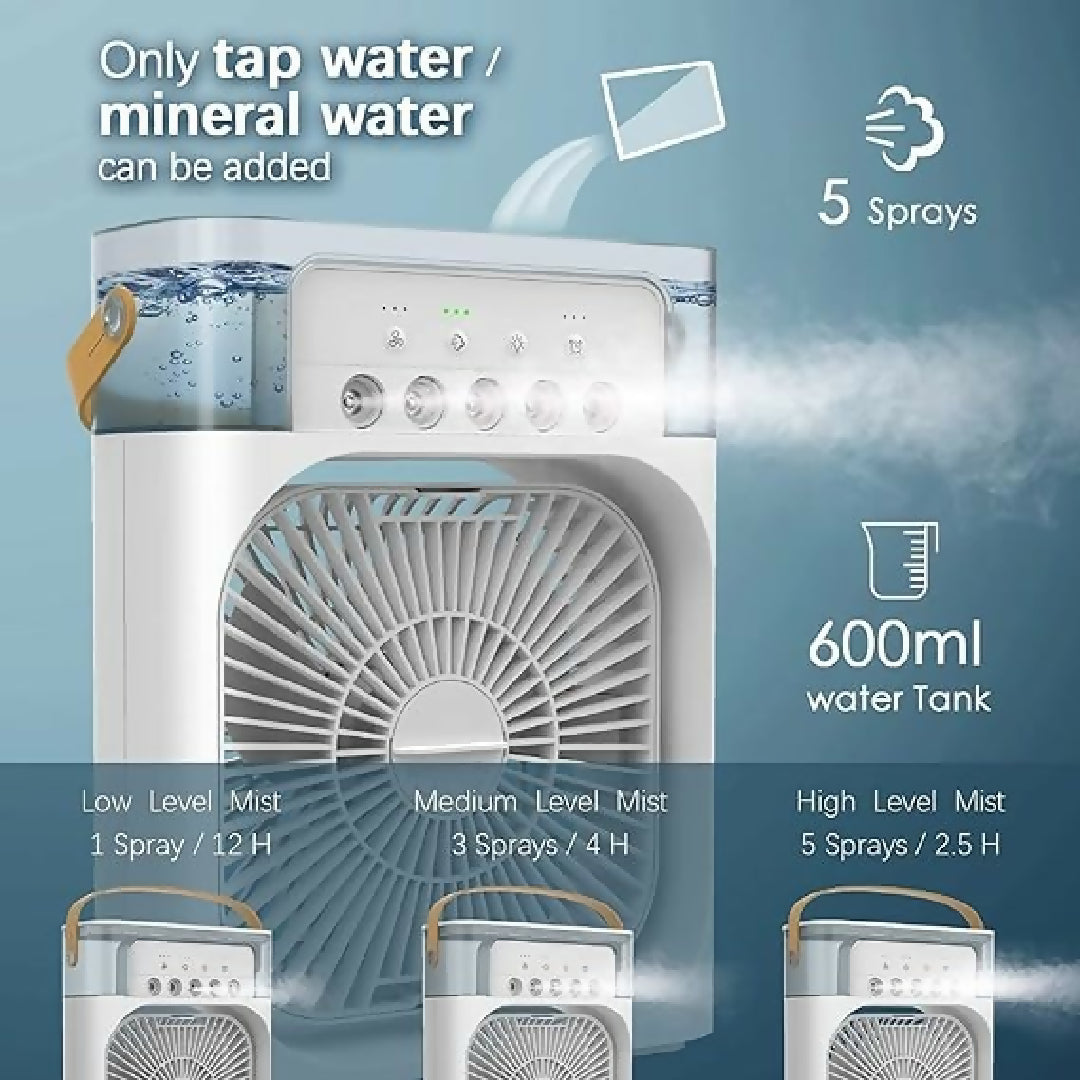 Mini Air Cooling Fan Multifunction USB New Household Portable Air Conditioner Humidifier Strong Wind - Portable Fan - Portable Air Cooler Random Color