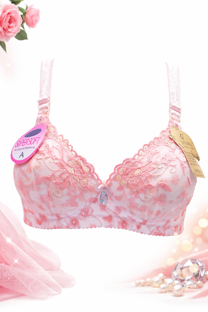 Premium Embroided Padded Bras Super Soft Perfect Daily Comfort