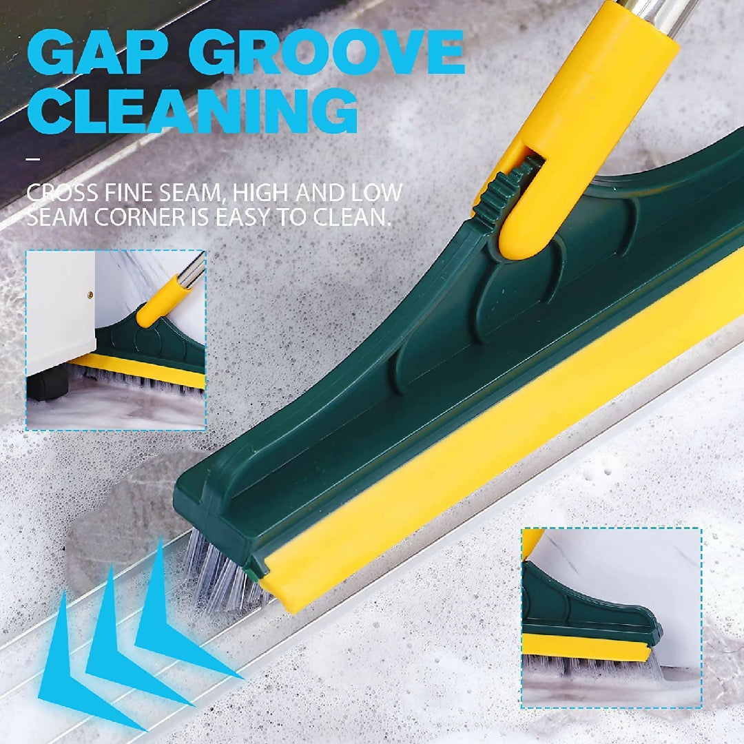 2-in-1 Floor Cleaning Brush with 120 Degree Rotatable Head - Scrub Brush for Bathroom Tiles Windows and Floors - Household Cleaning Tool