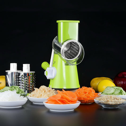 Manual Vegetable Drum cutter Slicer Multifunctional Round Slicer Kitchen Gadget (random color)