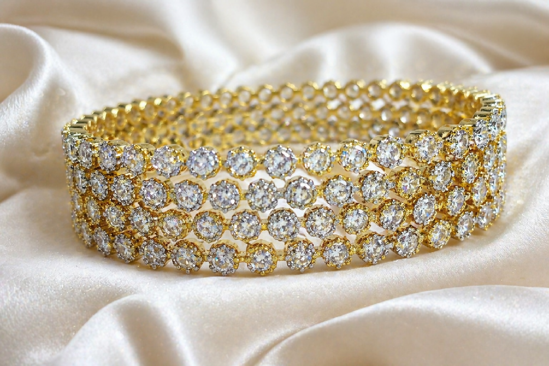 Eternal Radiance Four-Piece Solitaire Bangle Set