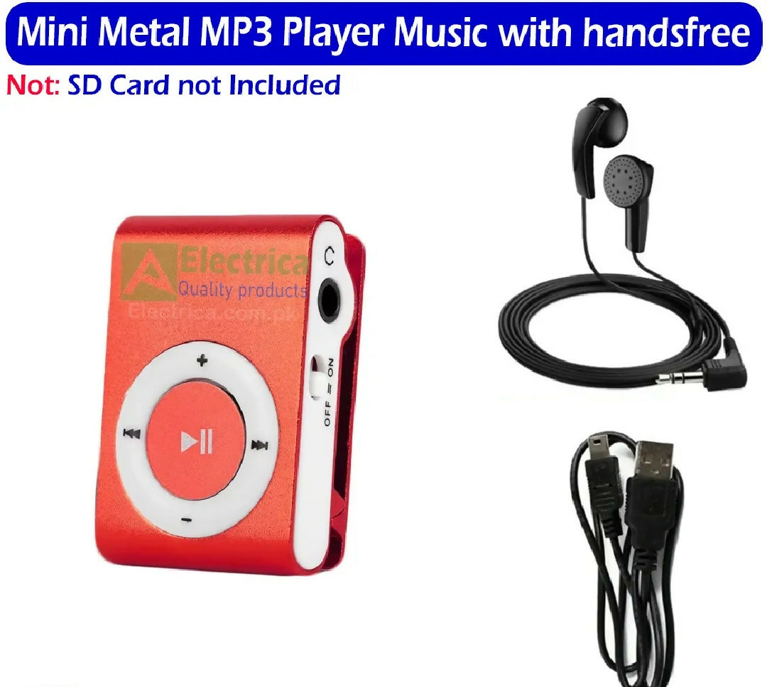 Shuffle Mini MP3 Player Metal Body with handfree and cable