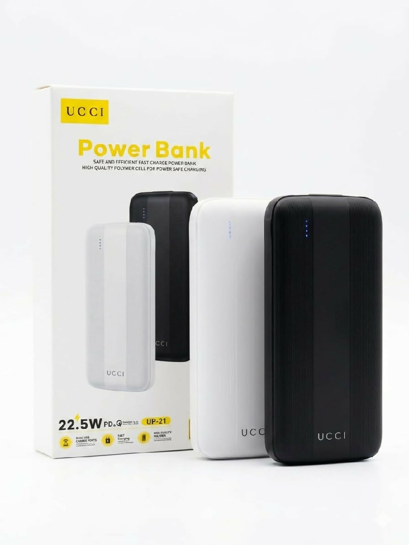 UCCI UP 021 22 5W PD And QC 3 0 Fast Charging Power Bank with Dual USB Charge Ports And LED Indicator Lights