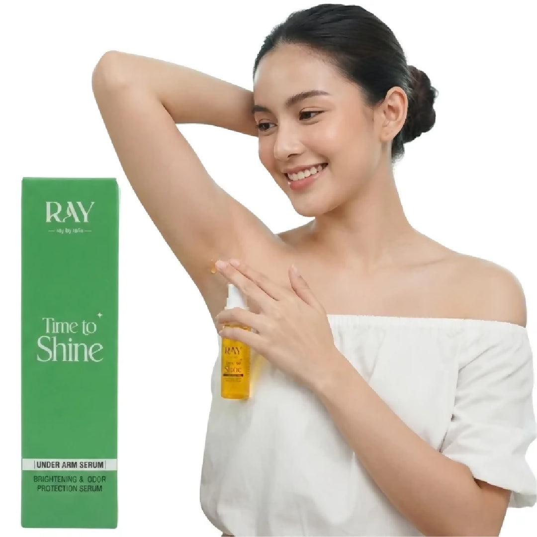 Ray Time To Shine Underarm Serum Brightening Underarm Serum with Niacinamide Alpha Arbutin Hyaluronic Acid Lightweight Daily Care 30ml