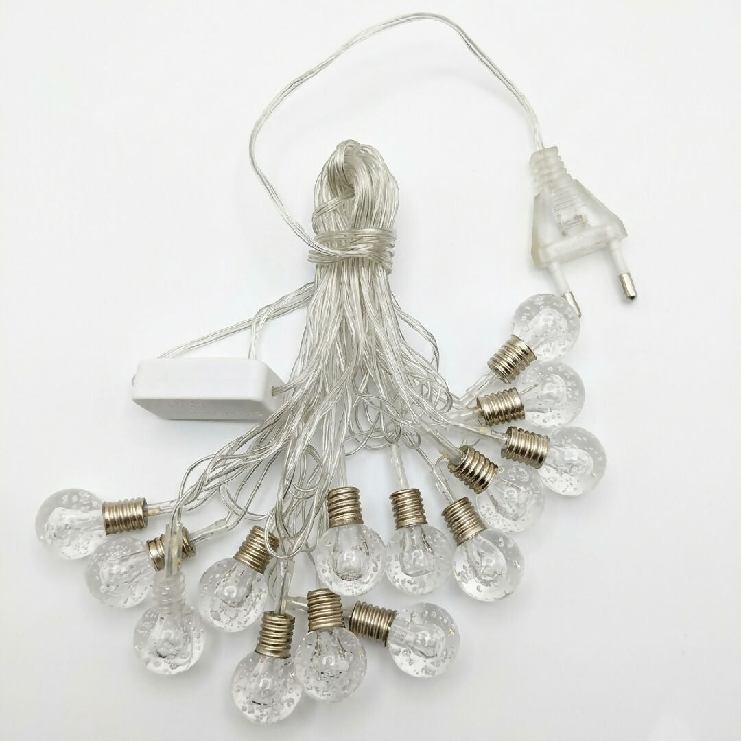 Crystal White Bulb Starry Lights Warm Golden Glow Decorative String Lights