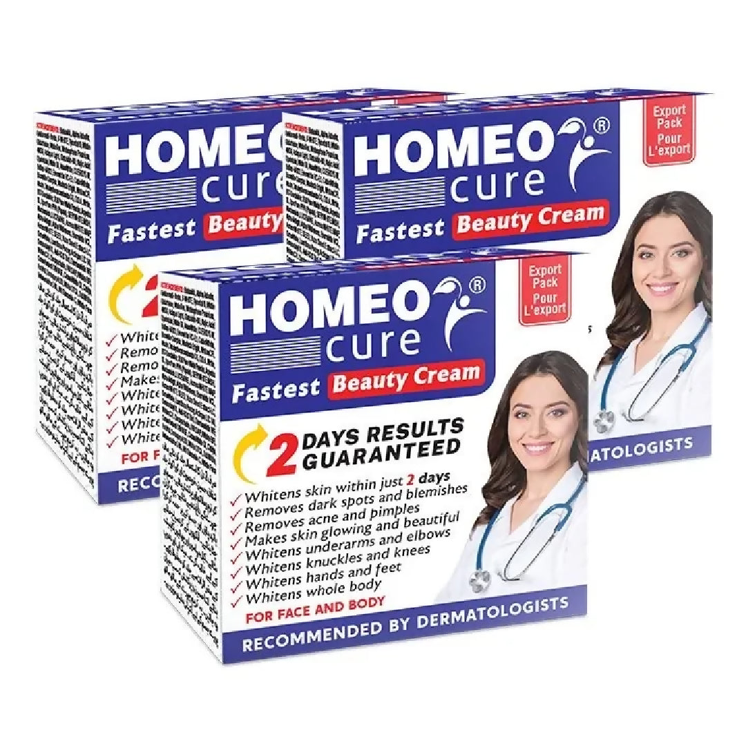 Homeo Cure Pack Of 3 Highly Concentrated Beauty Cream- Guaranteed Results In 2 Days