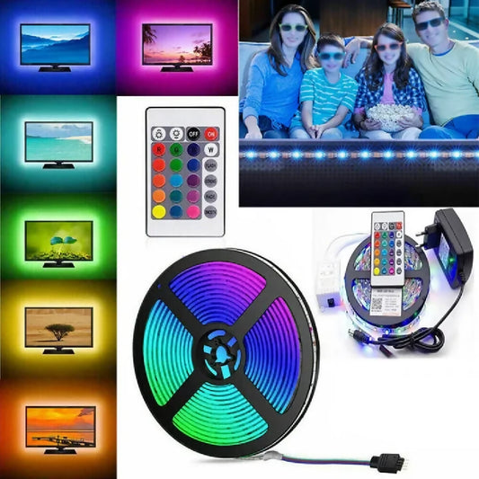 NEW RGB LED Strip Top Quality With Remote And 12V Power Supply Multicolor Best Quality RGB Light For Room Decoration Gaming Room Decoration