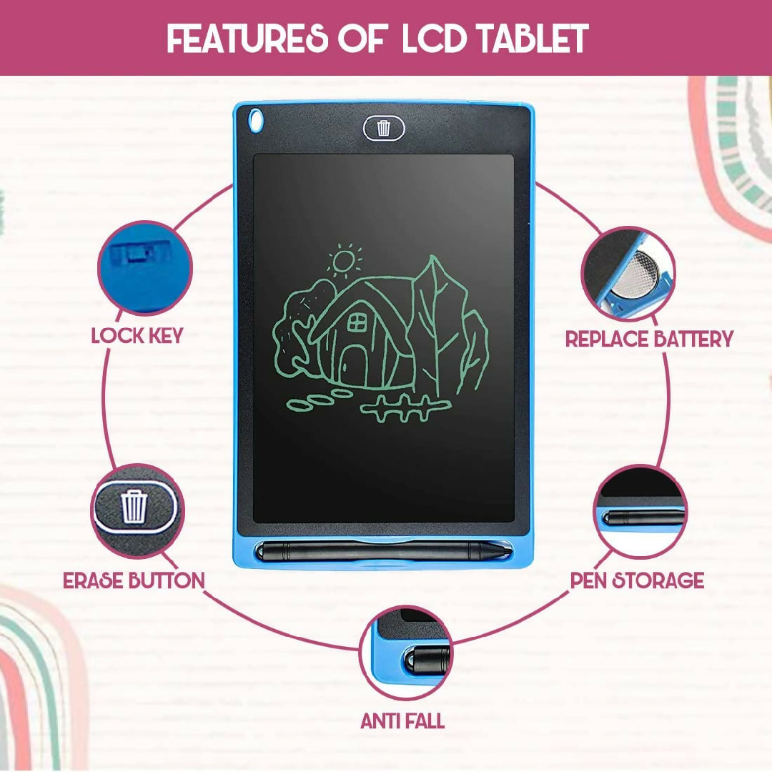 Hardbound LCD Writing Pad 8-5 inch multicolor LCD Tablet