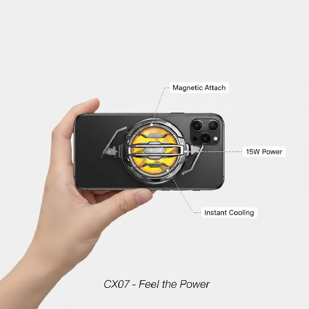 CX07 Magnetic Cooling Fan 15W Instant Cooling for Smartphones