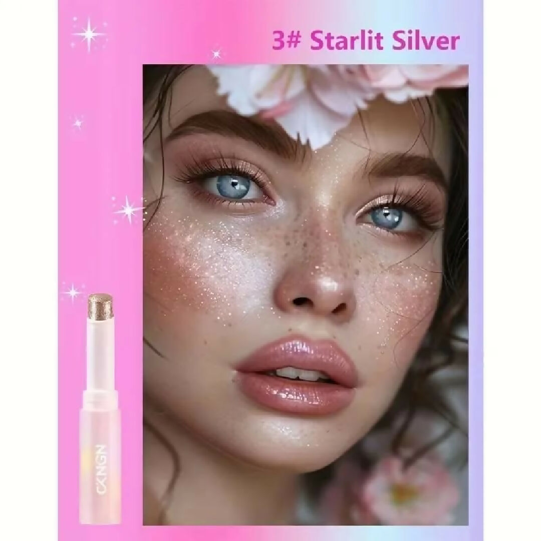 2 In 1 Jelly Shiny Shimmering Eyeshadow Stick - Long Lasting Glow Makeup Stick