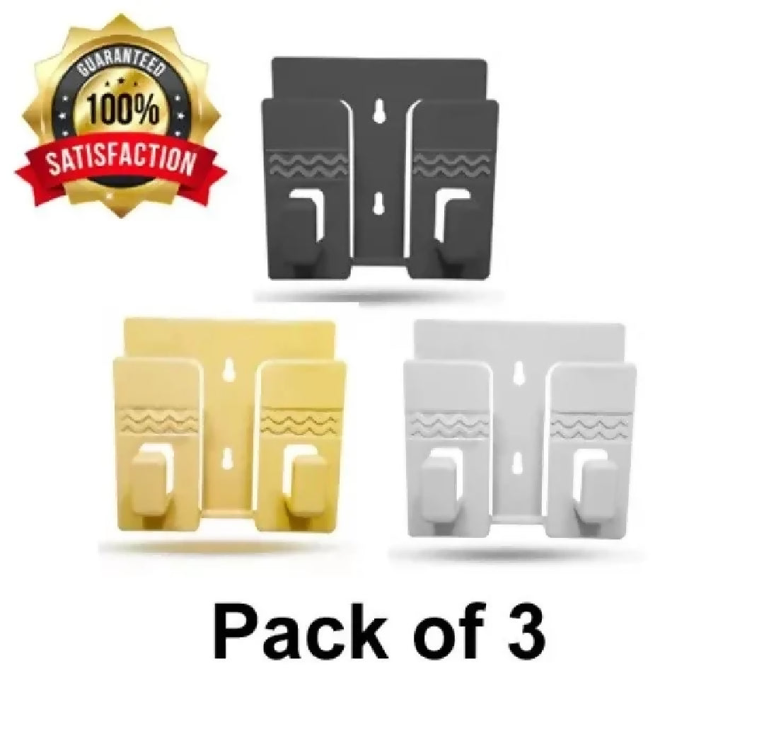 Pack of 3 Wall Mounted Universal Mobile Phone Holder for Charging