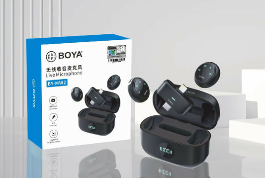 Boya Double MIC with Charging Case and Magnet Attachment ANC Transparency Mode TypeC iPhone