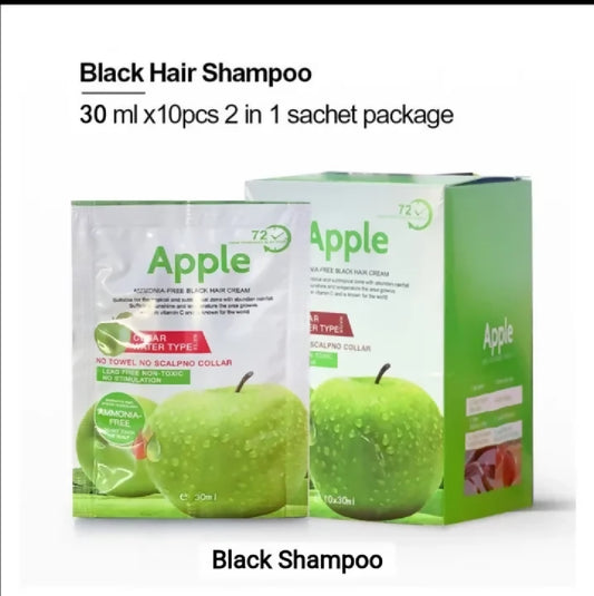 10 Pcs Box Hair Color Shampoo 30ml in Bags High Quality Home Use Fast Ammonia Free Black Hair Dye Cream No Damage to the Hair