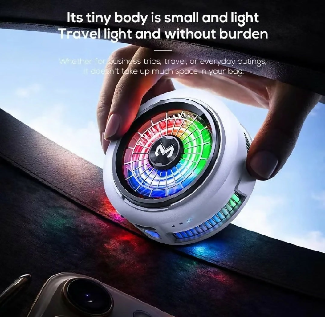 MEMO CX20 Mobile Cooling Fan 3 Gear Magnetic Clip Gaming Cooler with RGB Light