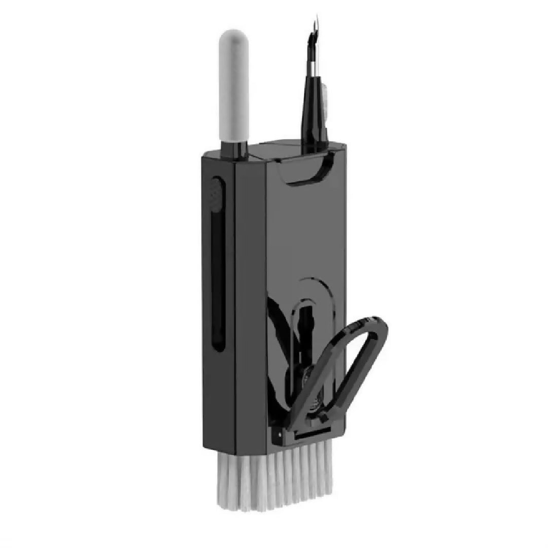8In1 Computer Keyboard Cleaner Brush Kit Earphone Cleaning Pen for Headset Phone Cleaning Tools Black