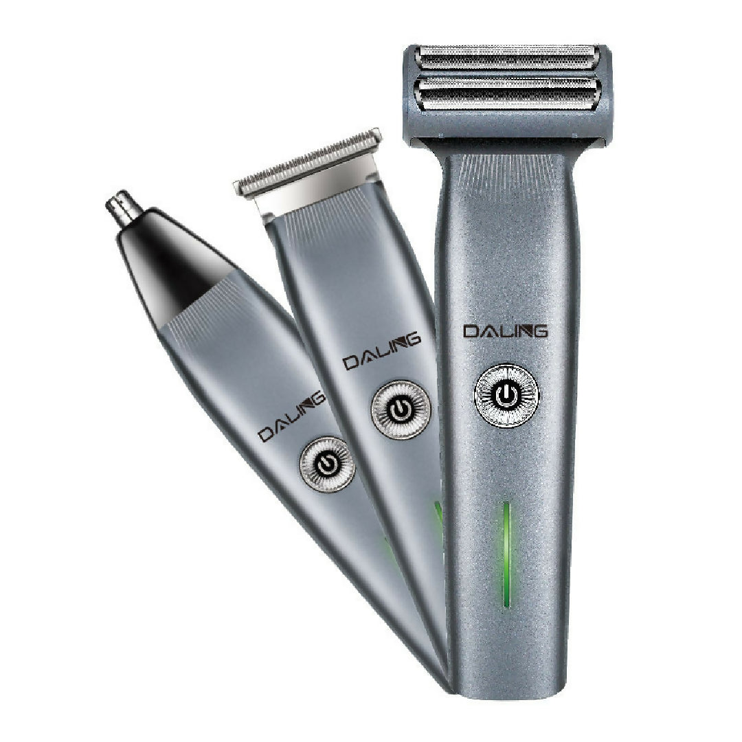 DALING 3IN1 Grooming Combo Set Floating Headutomatic Grinding Mens Electric Shaver