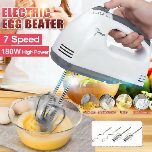 Scarlett 7 Speed Electric Hand Mixer Egg Beater 180W High Power Blender for Baking