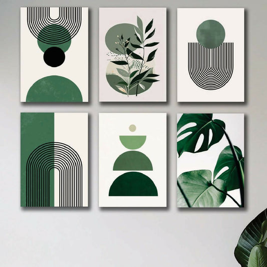 Set of 6 Premium Wall Art Photo Tiles Modern Home Decor Sets 8x11