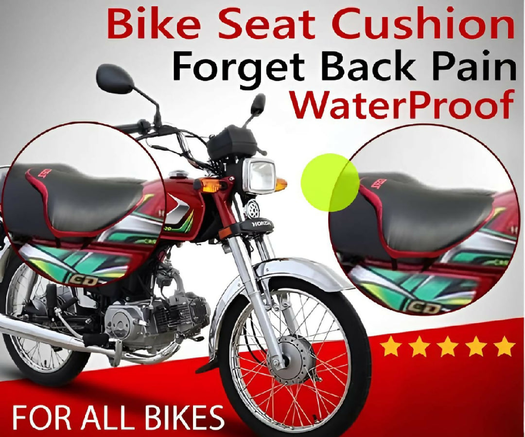 Best Bike Seat Cushion for Back Pain Red Black Waterproof Universal Relaxer Bike Seat Cushion and Motorcycle Seat Cover for all bikes Red Black