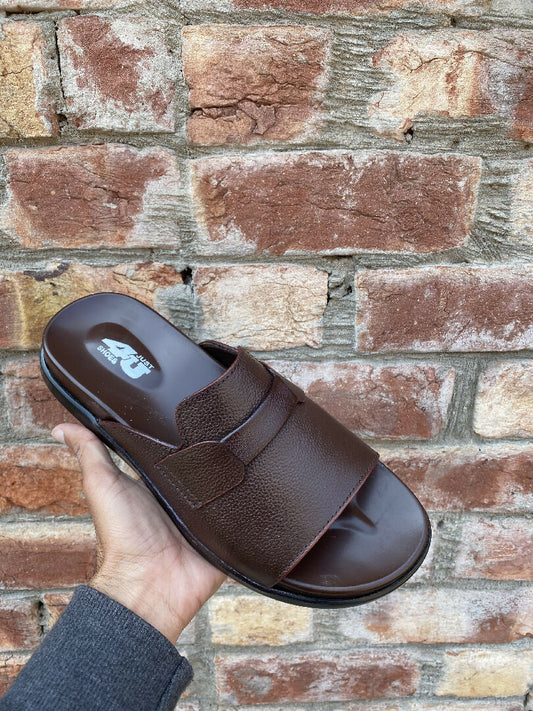 Leather Sandals for men Mehndi colour