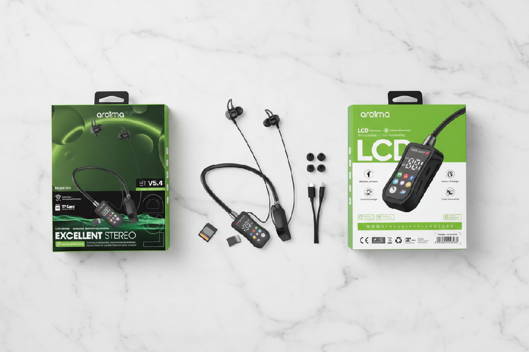 Aroma M31 Bluetooth Neckband Earphone with LCD Display