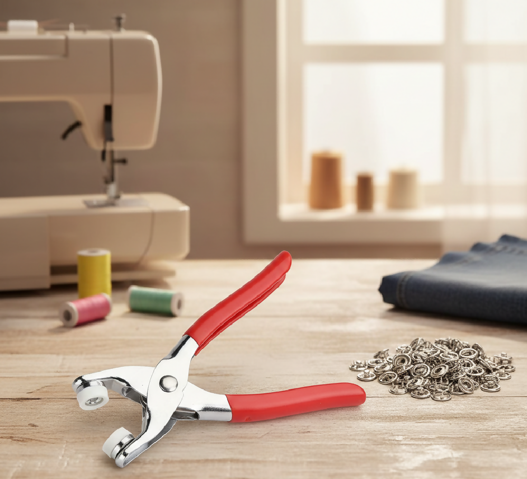 Tich Button Machine Plier Metal Mody With 50 Button - Button Size 16
