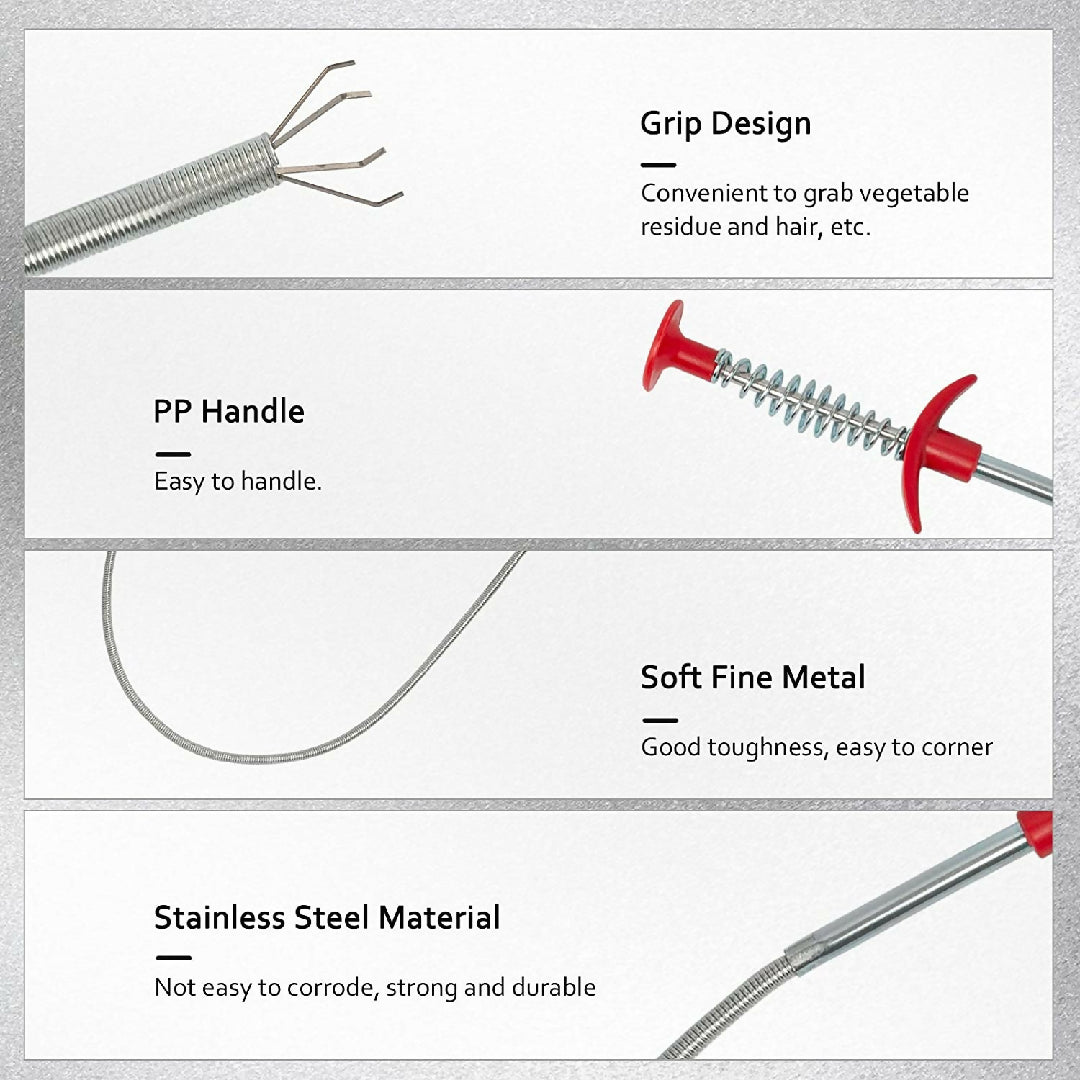 Metal Flexible 60cm Wire Brush Drain Cleaner