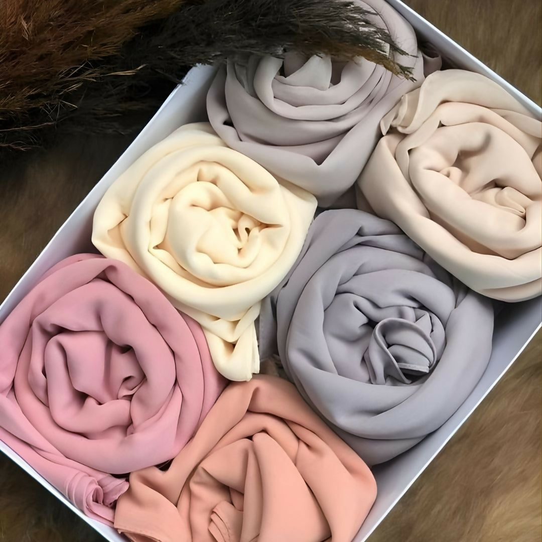 Haya Threads – Bundle of 4 Georgette Hijabs